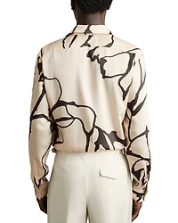 Abstract Printed Long Sleeve Shirt