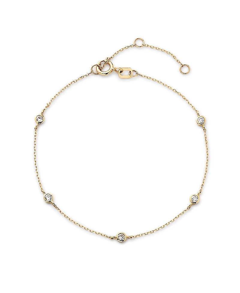 Ana Luisa Solid Yellow Gold Lab-Grown Diamond Station Bracelet