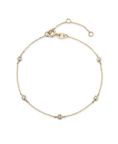 Ana Luisa Solid Yellow Gold Lab-Grown Diamond Station Bracelet