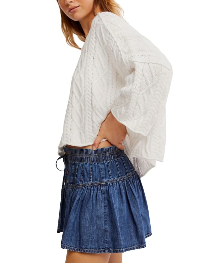 Roselle Denim Mini Skirt