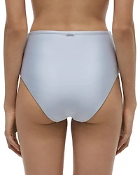 Teya High Waisted Ruched Bikini Bottom