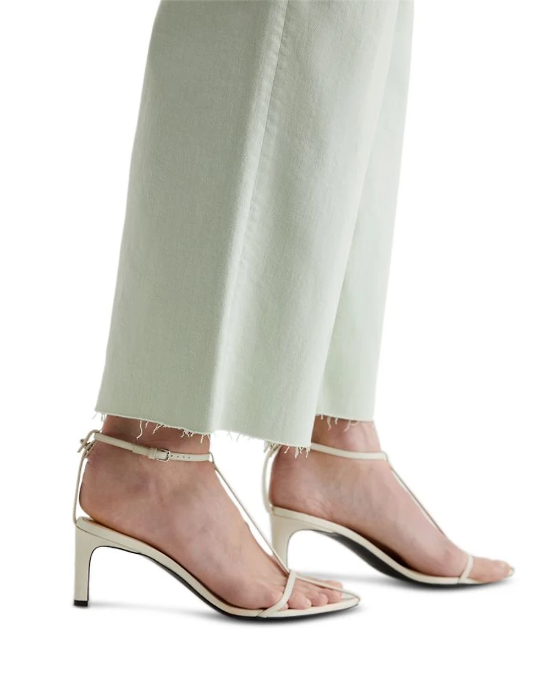 Saige High Rise Wide Leg Crop Jeans Pistachio