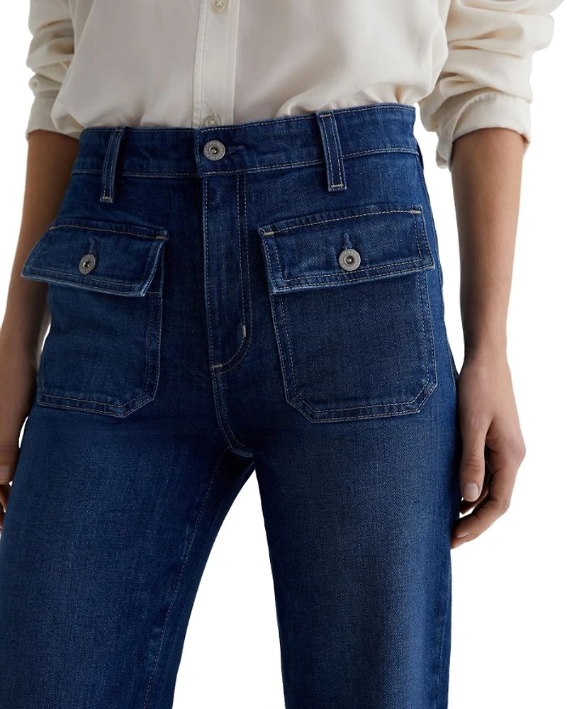 Bonnie Mid Rise Flare Leg Jeans Shallow