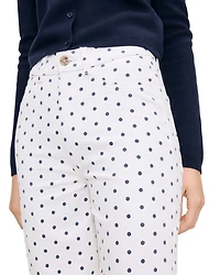 Hepburn High Rise Ankle Wide Leg Jeans Marine Dots