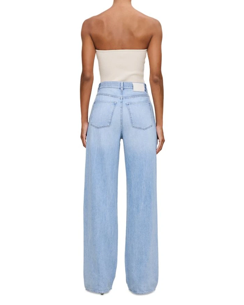 Aura Isabel Wide Leg Mid Rise Jeans Beachfront