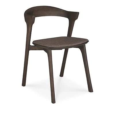 Ethnicraft Bok Dining Chair, Oak Brown with Brown Wool