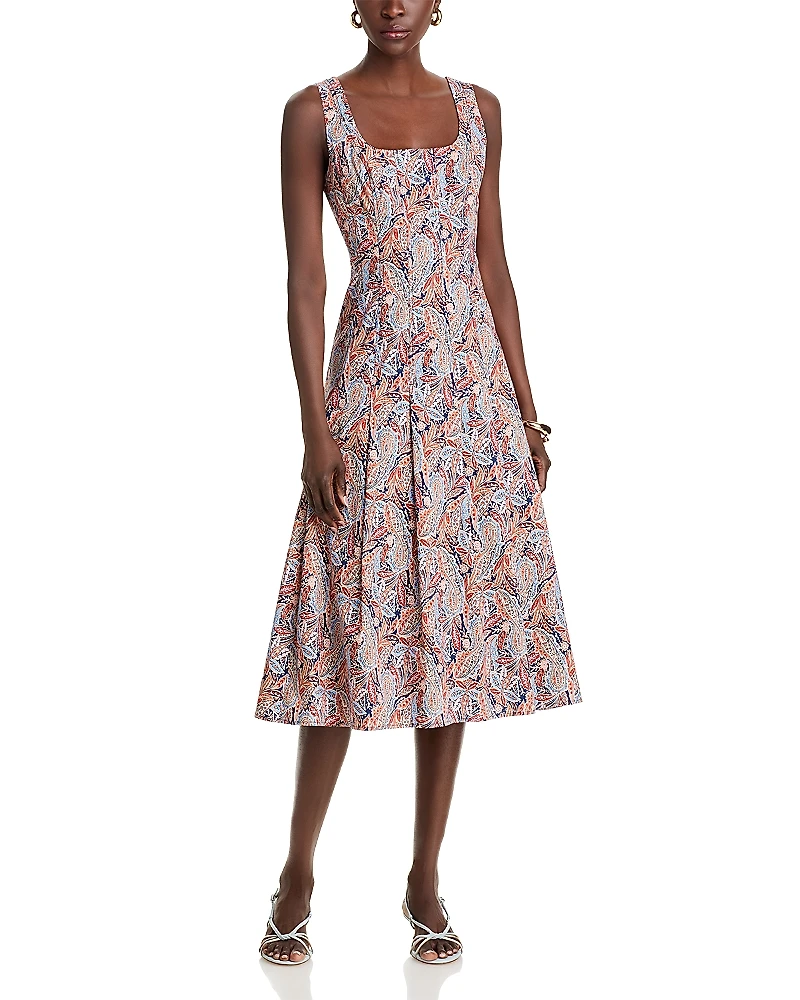 Veronica Beard Jolie Midi Poplin Dress - Exclusive