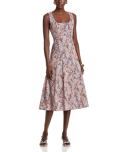 Veronica Beard Jolie Midi Poplin Dress - Exclusive