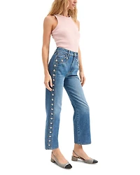 Dylan High Rise Ankle Straight Leg Jeans Stoned Serendipity