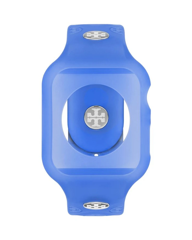 T Monogram Blue Silicone Band for Apple Watch, 41mm