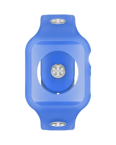T Monogram Blue Silicone Band for Apple Watch, 41mm