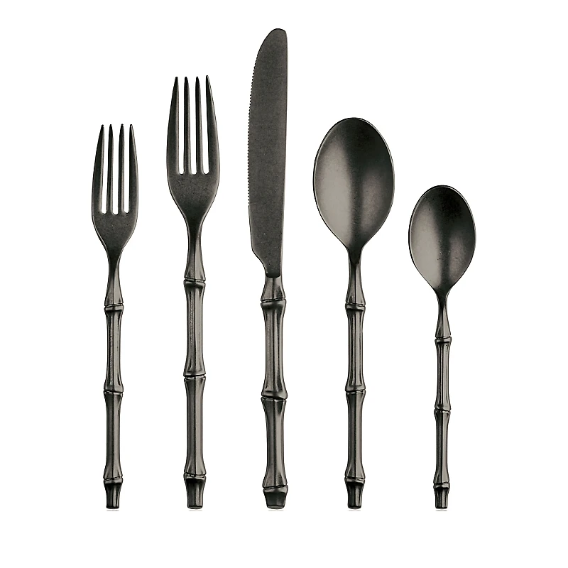 Mepra Bali Pewter Champagne 5 Piece Flatware Set