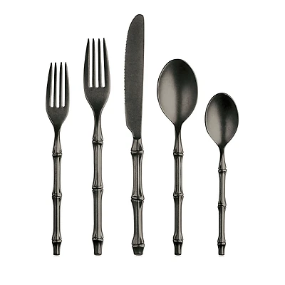 Mepra Bali Pewter Champagne 5 Piece Flatware Set
