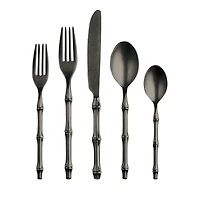 Mepra Bali Pewter Champagne 5 Piece Flatware Set