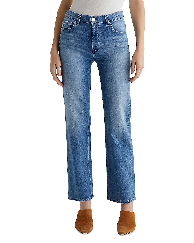 Ag Brinley Mid Rise Straight Leg Jeans