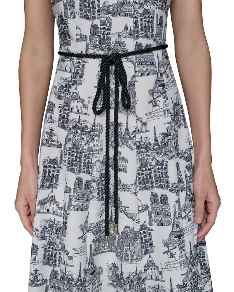 Square Neck Fit and Flare Dress