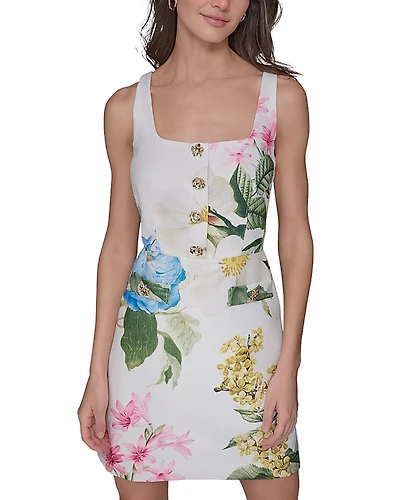 Karl Lagerfeld Paris Square Neck Sheath Dress