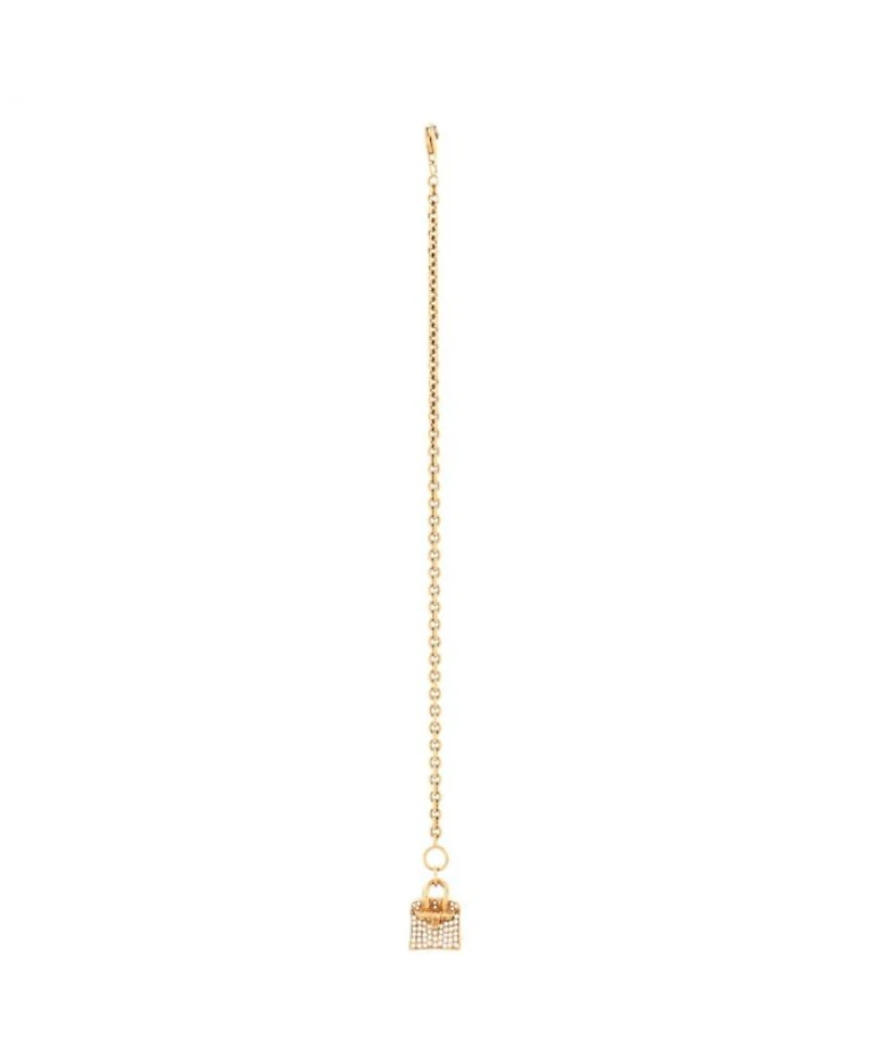 Birkin Amulette Pendant Bracelet 18K Rose Gold and Diamonds