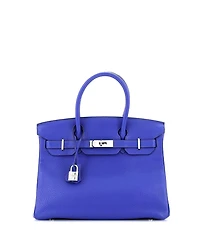 Pre-Owned HERMES Birkin Handbag Clemence with Palladium Hardware
