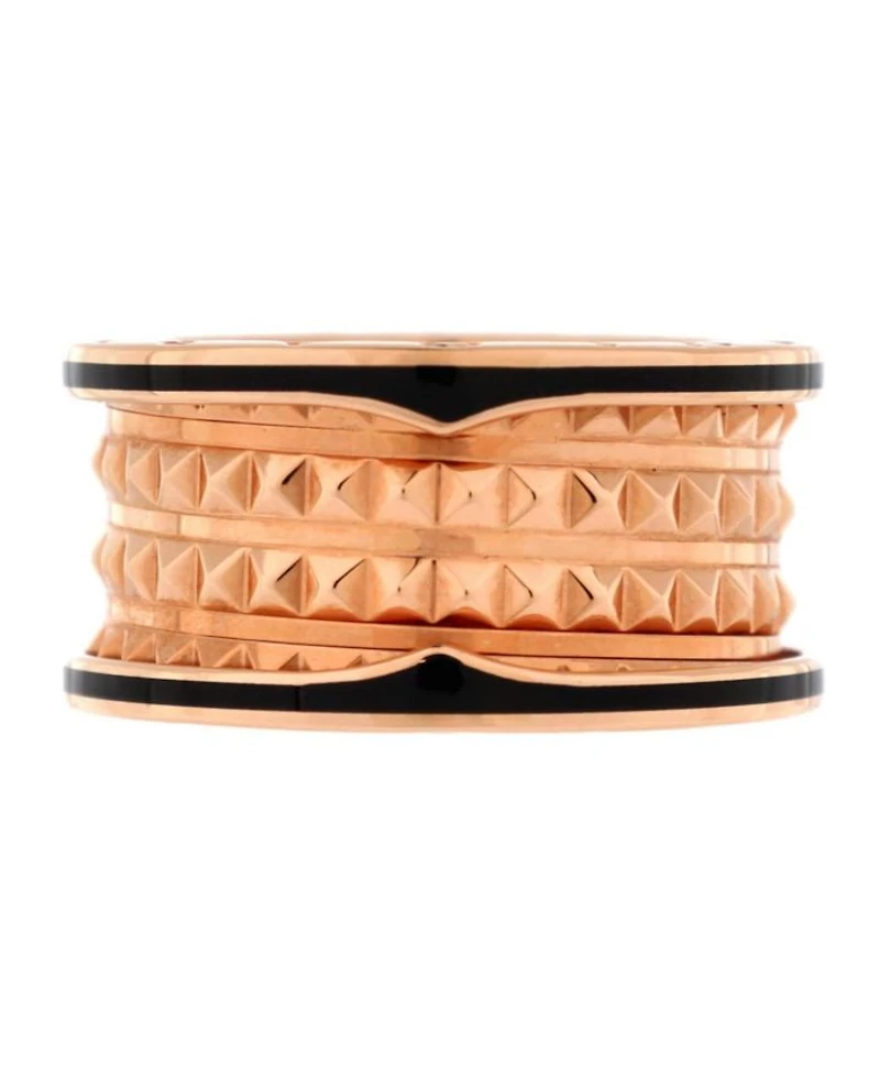 B.Zero1 Rock Four Band Ring 18K Rose Gold and Ceramic