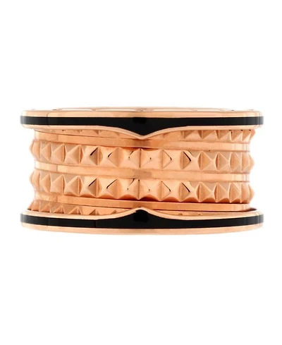 B.Zero1 Rock Four Band Ring 18K Rose Gold and Ceramic