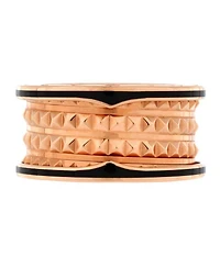 B.Zero1 Rock Four Band Ring 18K Rose Gold and Ceramic