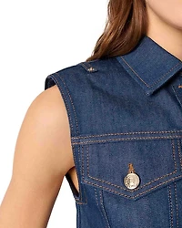 Denim Cropped Vest
