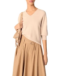Cropped V Neck Sweater