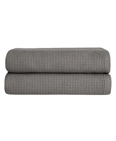 Waffle Bath Towels, Set of 2