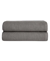 Waffle Bath Towels, Set of 2
