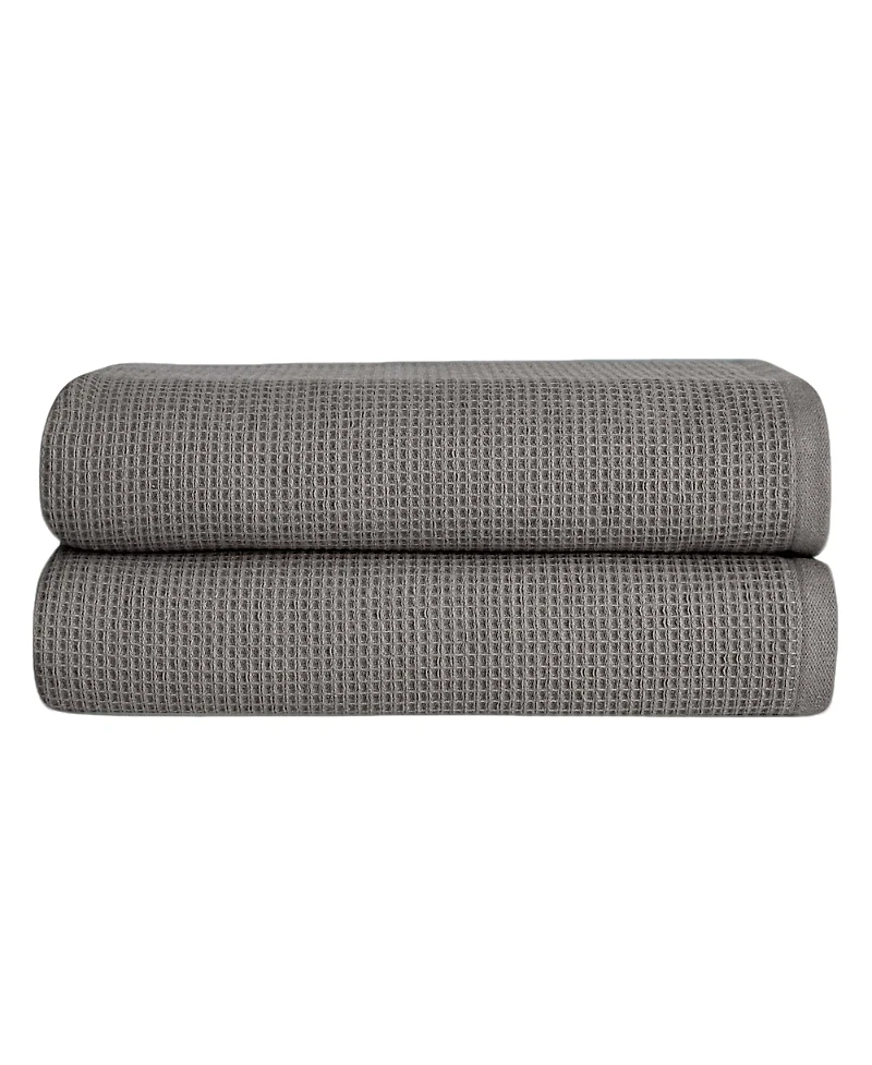 Cozy Earth Waffle Bath Towels, Set of 2