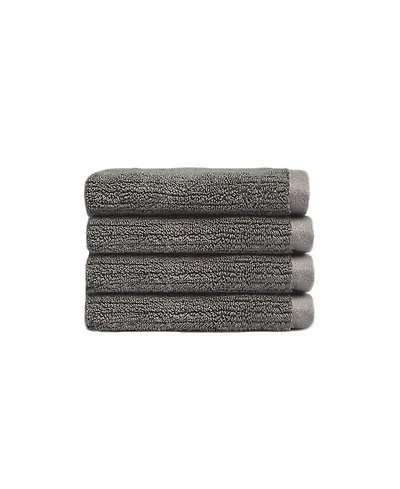 Cozy Earth Ribbed Terry Washcloths, Set of 4
