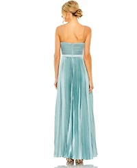 Slim Strap Surplice Top Pleated Dress