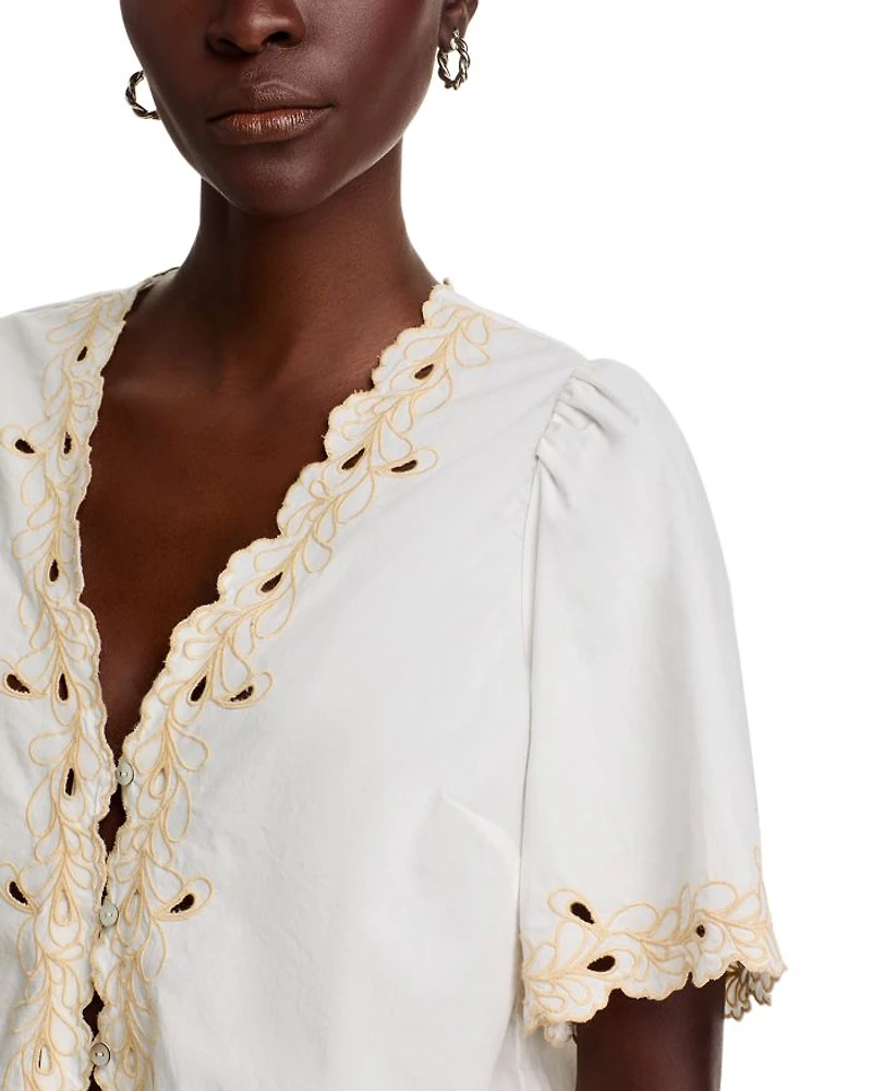Cataluna Scalloped Blouse