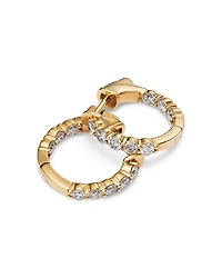 Diamond Classic Inside Out Hoops in 14K Gold