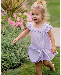 Girls' Lilly Lavender Seersucker Heart Purse - Little Kid, Big Kid