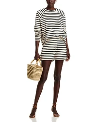 Loopback Venus Mid Rise Stripe Shorts