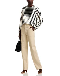 Loopback Franny Stripe Sweatshirt