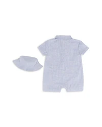 Boys' Striped Romper & Hat Set - Baby