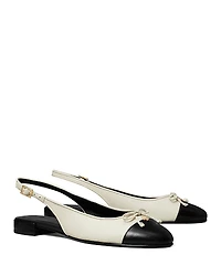 Tory Burch Women's Cap Toe Slingback Ballet Flats