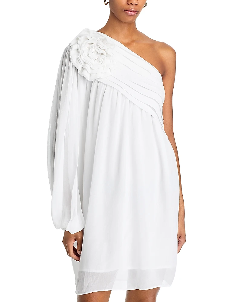 Farm Rio Off White One Shoulder Mini Dress - Exclusive