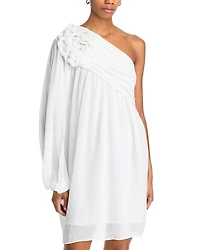 Farm Rio Off White One Shoulder Mini Dress - Exclusive