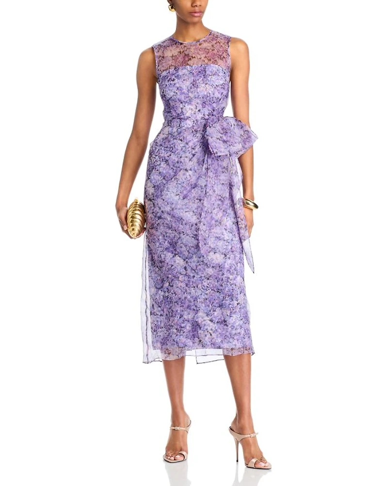 Silk Painted Hydrangea Miley Dress