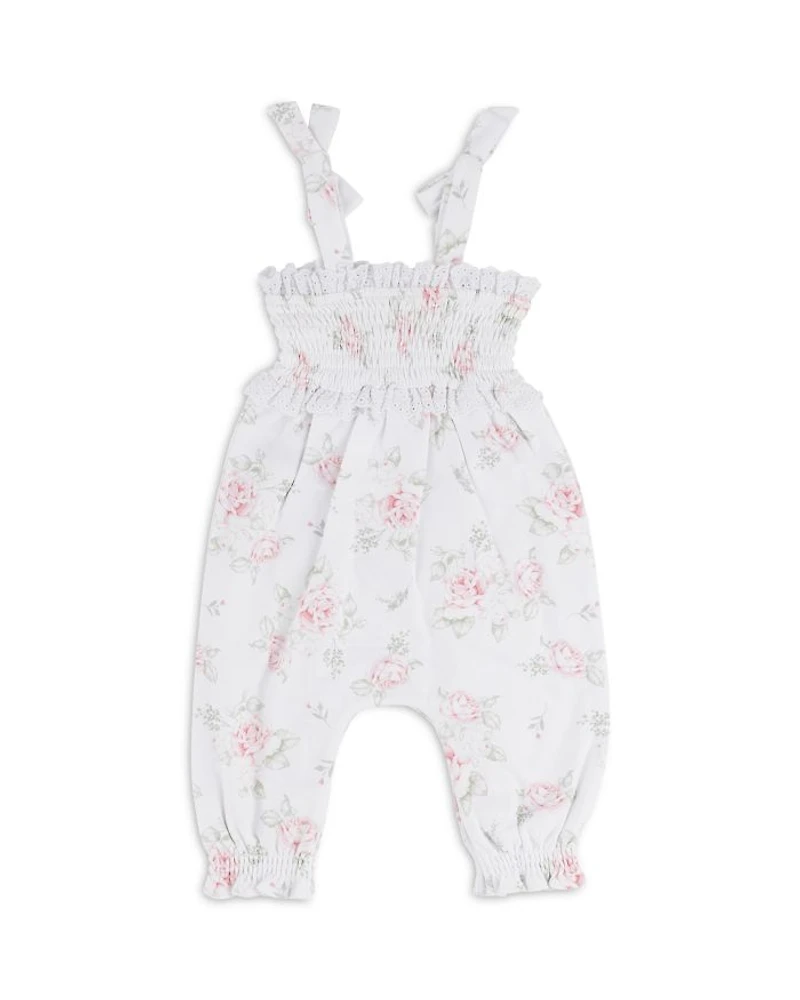 Girls' Smocked Floral Overalls - Baby