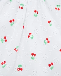 Little Me Girls' Cherry Eyelet Top, Shorts & Headband Set - Baby