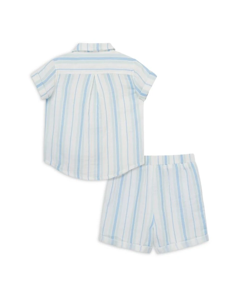 Boys' Striped Shirt & Shorts Set - Baby