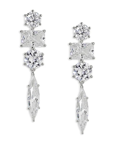 Nadri Btrx Mixed Cubic Zirconia Linear Drop Earrings
