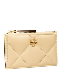 Kira Diamond Quilt Zip Card Case