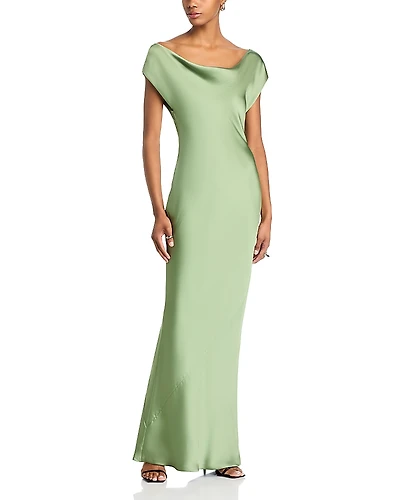 Norma Kamali Maria Cap Sleeve Gown