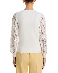 Margaret Lace Sleeve Sweater